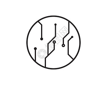 电路板线 cpu 芯片图标标志插图 vecto处理器母板芯片组电气科学控制器硬件计算电子产品概念图片