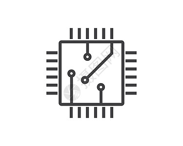 电路板线 cpu 芯片图标标志插图 vecto控制器半导体硬件木板技术计算内存芯片组显卡打印图片