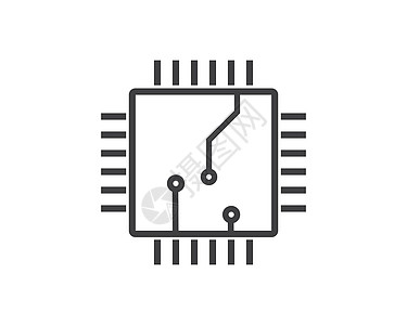 电路板线 cpu 芯片图标标志插图 vecto处理器显卡计算科学电气电脑控制器工程技术打印图片