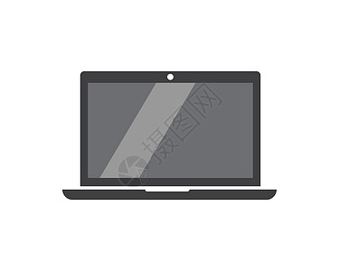 笔记本电脑标志图标矢量图桌面机动性数据监视器插图屏幕展示空白互联网广告图片