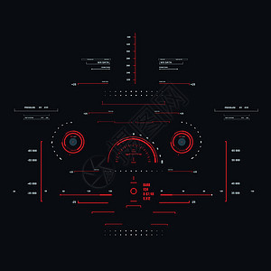 未来派红色虚拟图形触摸用户界面用户导航航海雷达技术高科技控制板控制圆圈线条图片
