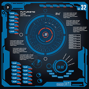 未来派虚拟图形触摸用户界面游戏航海柜台插图技术屏幕控制板高科技创新玻璃图片