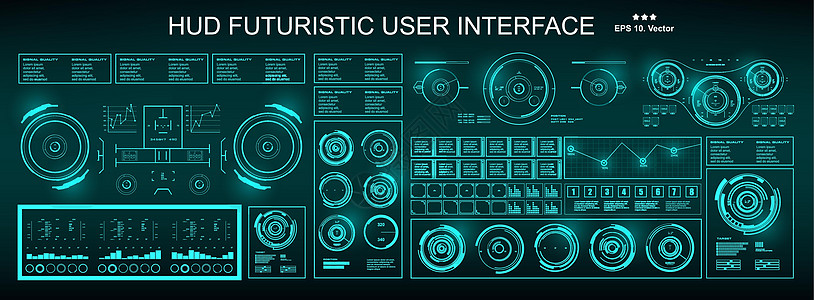 科幻未来派 hud 仪表板显示虚拟现实技术 scree界面运动航海测量游戏控制测试圆圈数据屏幕图片