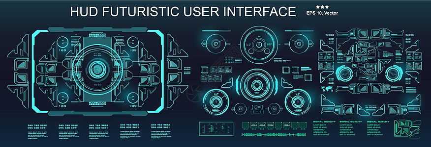 科幻未来派 hud 仪表板显示虚拟现实技术 scree运动展示控制航海数据控制板测试显示器创新测量图片