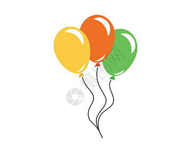 气球图标矢量图设计庆典周年纪念日节日空气飞行玩具插图乐趣生日图片