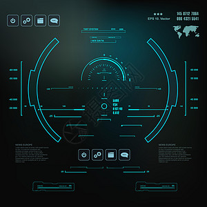 未来派虚拟图形触摸用户界面目标定位航海系统全球控制板雷达玻璃游戏数据展示图片