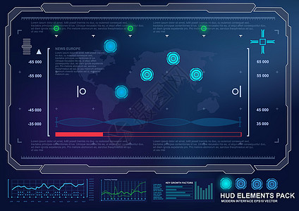 未来派虚拟图形触摸用户界面目标圆圈控制定位游戏显示器航海雷达用户运动玻璃图片