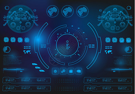 未来派虚拟图形触摸用户界面目标屏幕数据界面控制传感器创新全球控制板高科技玻璃图片