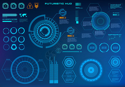 未来派虚拟图形触摸用户界面目标控制玻璃雷达航海数据定位展示技术控制板高科技图片
