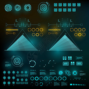 未来派虚拟图形触摸用户界面控制展示显示器屏幕雷达航海创新数据技术高科技图片