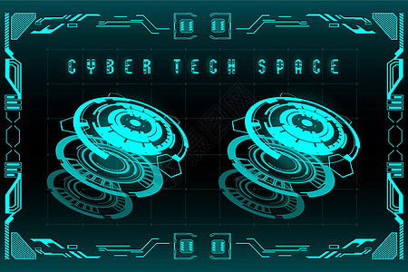 ui交互设计HUD 现代插图与未来派 HUD ui 元素 未来派 HUD 背景高科技导航显示器技术游戏运动雷达传感器控制板圆圈设计图片
