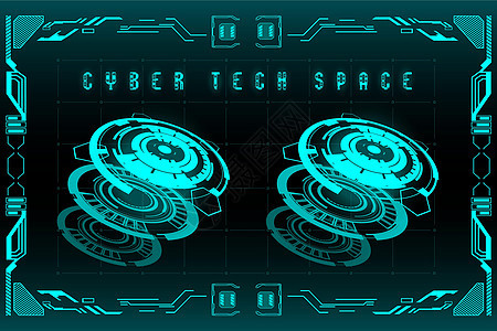 HUD 现代插图与未来派 HUD ui 元素 未来派 HUD 背景高科技显示器控制板运动柜台游戏界面雷达商业玻璃图片