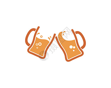 啤酒标志图标矢量插图设计格子潮人派对小麦餐厅干杯啤酒花酒精大麦木头图片