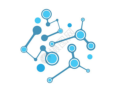 中央商务区分子标志矢量插图设计白色微生物学标识生物图表生活化学商业信息玻璃设计图片