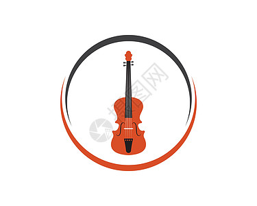 小提琴图标矢量图设计插图手风琴乐器绳索电吉他吉他岩石歌曲艺术细绳图片
