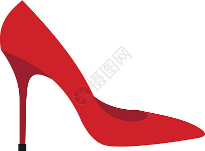 红色高跟鞋魅力女孩时装造型裙子女士街道脚跟社论衣服图片