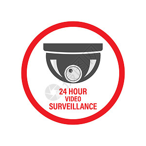 24小时视频监控 矢量视频监控标志与 inscriptio控制监视电子警卫草图安全电路绘画电子产品技术图片