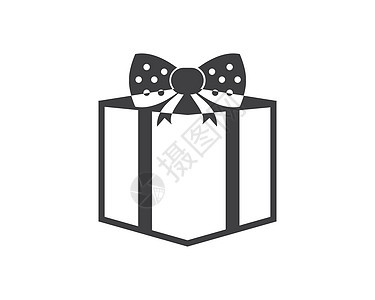 礼品盒标志矢量 ico白色红色纪念日假期风格展示生日庆典装饰礼盒图片