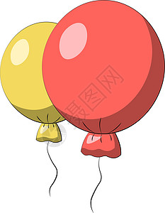 单元素气球气球 用颜色绘制插图图片