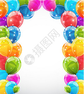 颜色有光泽的气球背景矢量图艺术插图娱乐假期惊喜幸福飞行墙纸狂欢节日图片
