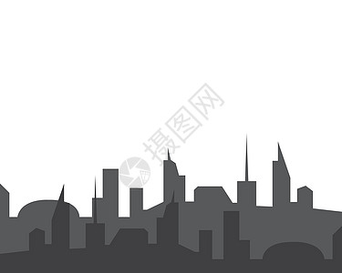 现代城市天际线矢量景观地标全景摩天大楼公寓横幅房子办公室财产建筑学房地产图片
