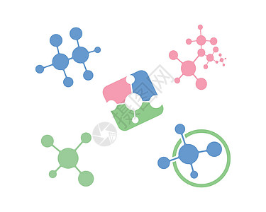 分子标志矢量插图设计药品标识商业化学白色化学品物理医疗图表技术图片