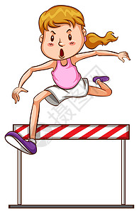 运行中乐趣绘画跳跃运动员运动练习女性活动力量女士图片