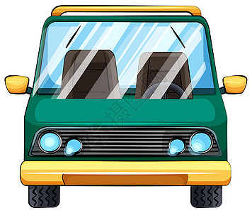 车辆白色绿色绘画商业柴油机玻璃板汽油卡车大灯前座图片