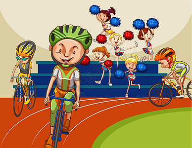 自行车赛场景绘画娱乐力量轮子训练练习运动员赛车自行车设计图片