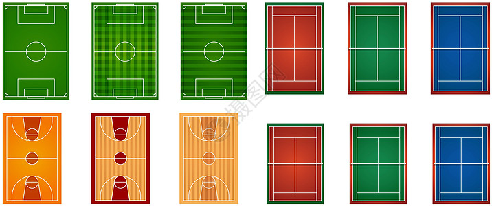 运动场和球场网球竞技娱乐闲暇场地图表夹子线条球拍绘画图片