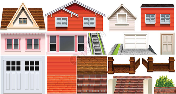 房子和其他房子元素的不同设计图片