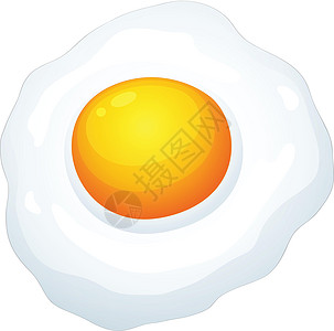 一个鸡蛋绘画午餐鸭子饮食白色早餐美食油炸蔬菜营养图片