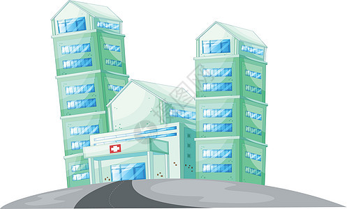 居内停留医院建筑住宅砖块房子蓝色草地办公室玻璃图片
