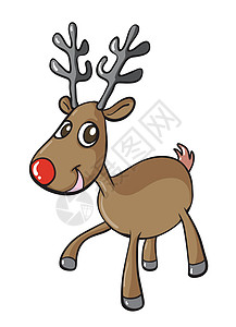 一只驯鹿野生动物假期草图荒野动物季节情绪鼻子红色哺乳动物图片