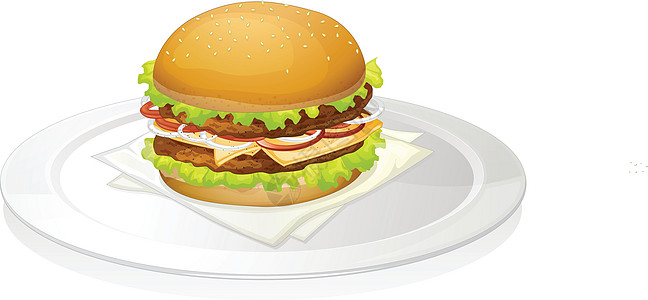 汉堡包面包营养食品汉堡土豆午餐洋葱蔬菜包子熏肉图片