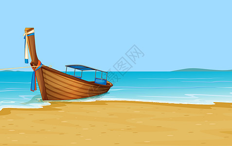 泰国夏日海滩带子海洋异国天堂卡通片海岸文化海景阳光天空图片