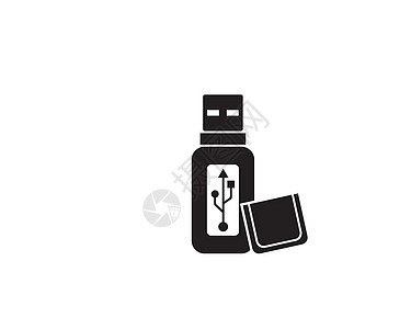 usb 图标矢量图黑色数据技术驾驶收费记忆硬件贮存电缆磁盘图片