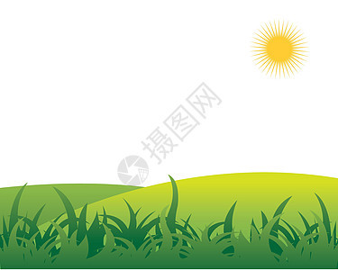 草地夏天矢量图模板环境牧场农村公园插图风景小路边框花园土地背景图片