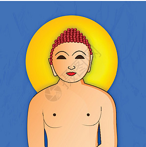 耆那教节日背景的插图崇拜寺庙精神文化祝福偶像信仰宗教上帝传统图片