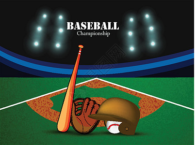 棒球运动背景的插图比赛游戏艺术冠军白色手套墙纸蝙蝠玩家头盔图片