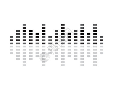 声波矢量图标插图设计玩家均衡器脉冲波形海浪技术艺术派对工作室体积图片