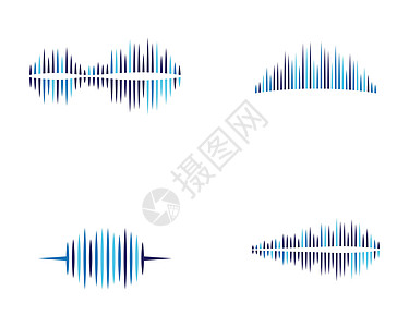 声波矢量 ico玩家频率光谱技术录音机立体声工作室放大器酒吧音乐图片