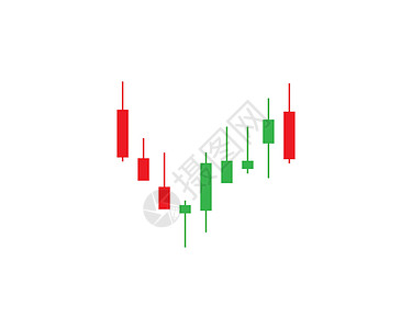 外汇市场矢量 ico绿色烛台利润交换库存价格图表插图金融投资图片