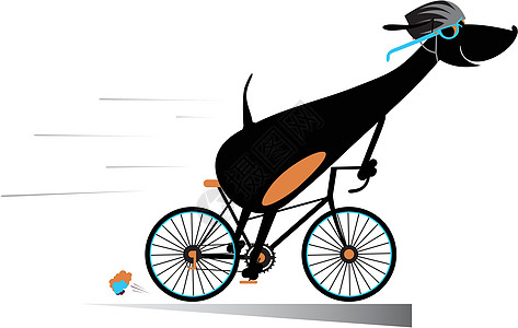 自行车赛卡通狗骑自行车卡通它制作图案设计图片