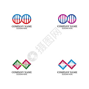 无限 DNA 标志图标 Vecto生活科学技术药品环形运动商业身份生物艺术图片