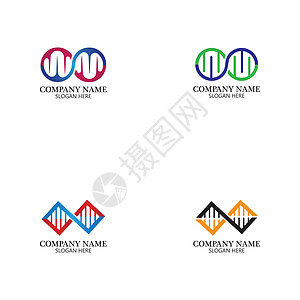 无限 DNA 标志图标 Vecto生物学运动环形商业公司丝带插图科学艺术基因图片