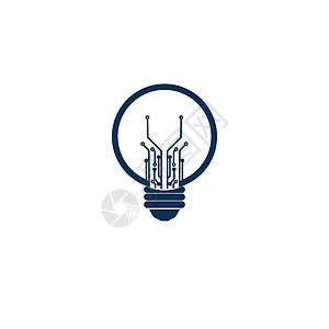 里面有电路板的灯泡创意图标教育创新插图技术智力团队科学头脑互联网战略图片