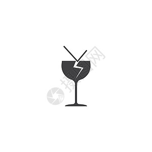葡萄酒标志模板矢量符号酒吧酒厂杯子酒精酒杯玻璃红色假期瓶子标签图片