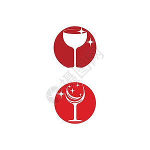 葡萄酒标志模板矢量符号餐厅瓶子红色玻璃白色食物杯子酒精酒厂酒吧图片