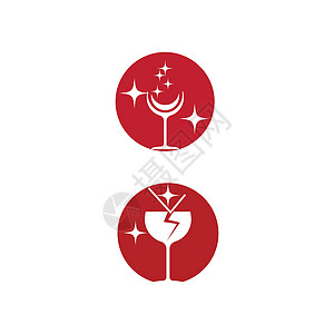 葡萄酒标志模板矢量符号酒吧红色瓶子食物菜单标识酒杯餐厅酒精杯子图片